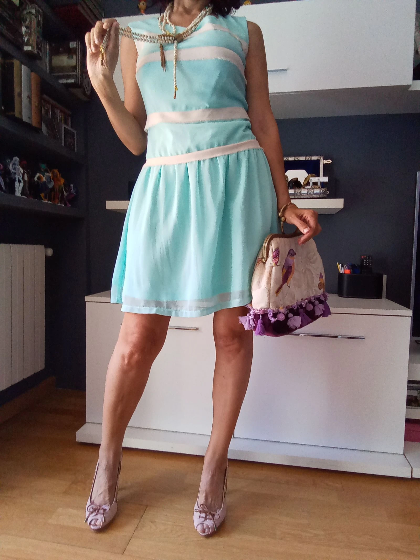 Vestido de verano verde agua 
